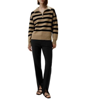 Collared Quarter-Zip Wool Sweater