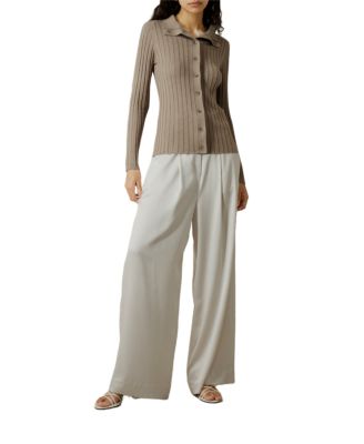 Ribbed Silk-Cashmere Blend Cardigan