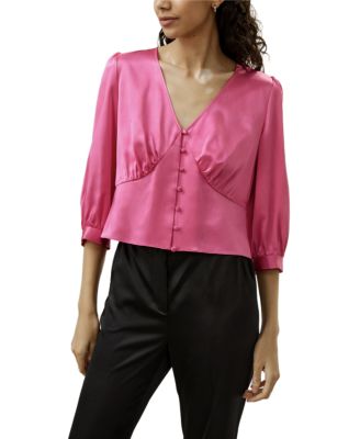 Fitted Retro Corset Silk Top