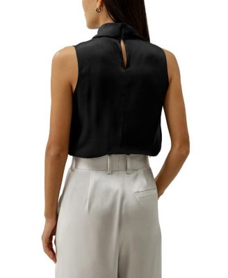 Asymmetrical Sleeveless Cowl Neck Top