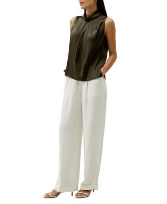 Asymmetrical Sleeveless Cowl Neck Top