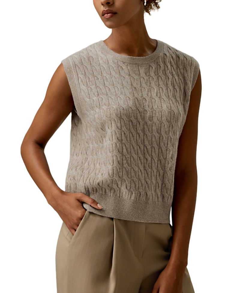 Lilysilk Baby Cashmere Sweater Vest In Gray