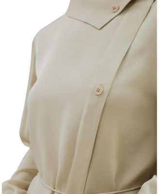 Asymmetrical Shirt with Waist Tie