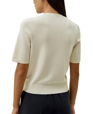 Sophisticated Dual-Knit Silk T-Shirt