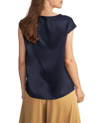 Basic Cap Sleeves Silk Tee