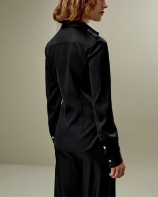 Elegant Silhouette Silk Shirt
