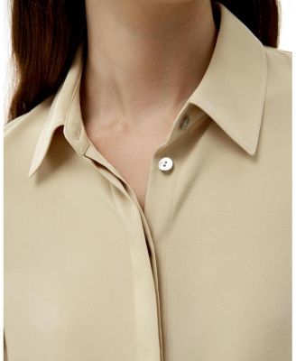 Graceful Button Up Silk Blouse