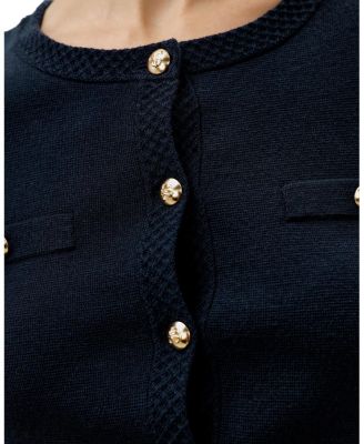 Merino Wool Golden Buttons Cardigan