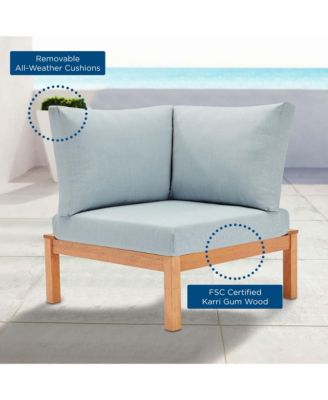 Freeport Karri Wood Sectional Sofa Outdoor Patio Corner Chair