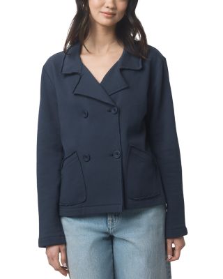 French Terry Double Breasted Blazer