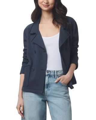French Terry Double Breasted Blazer