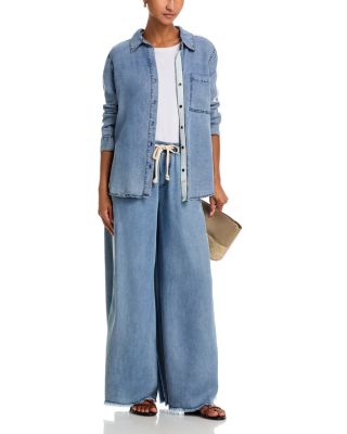 Contrast Taping Chambray Shirt