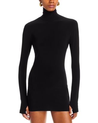 spliced long sleeve pickleball dress Norma Kamali Spliced Long Sleeve Pickleball Dress