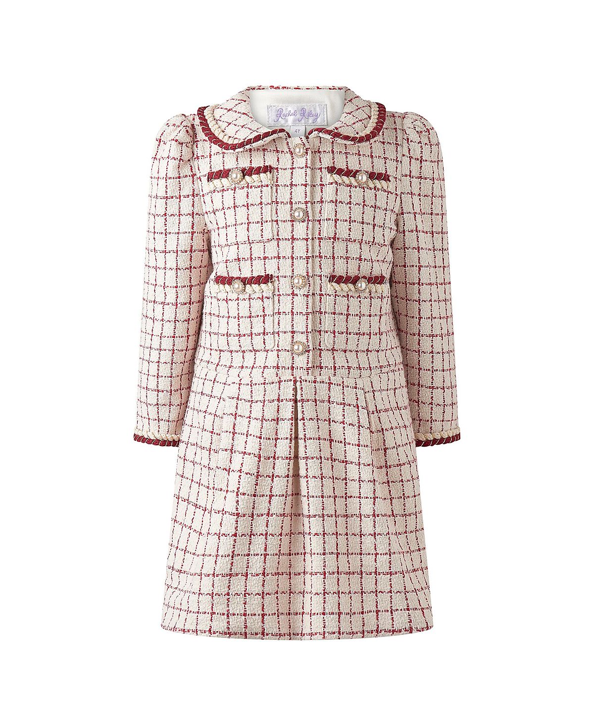 Rachel Riley Girls' Check Tweed Dress - Little Kid, Big Kid