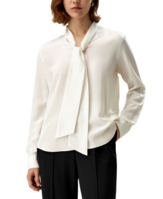 Silk Bowtie Blouse