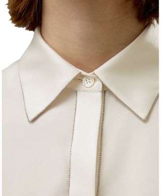 Beaded Chain Silk Shirt