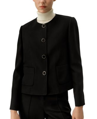 Tailored Silk Boxy Jacket