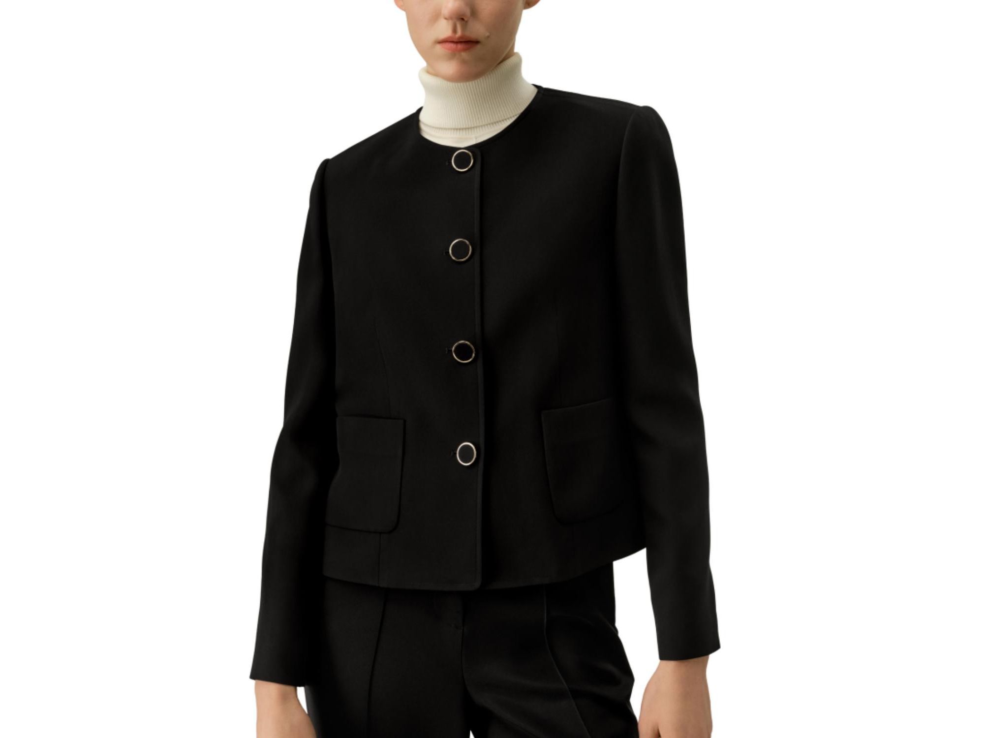 Tailored Silk Boxy Jacket - Image 1