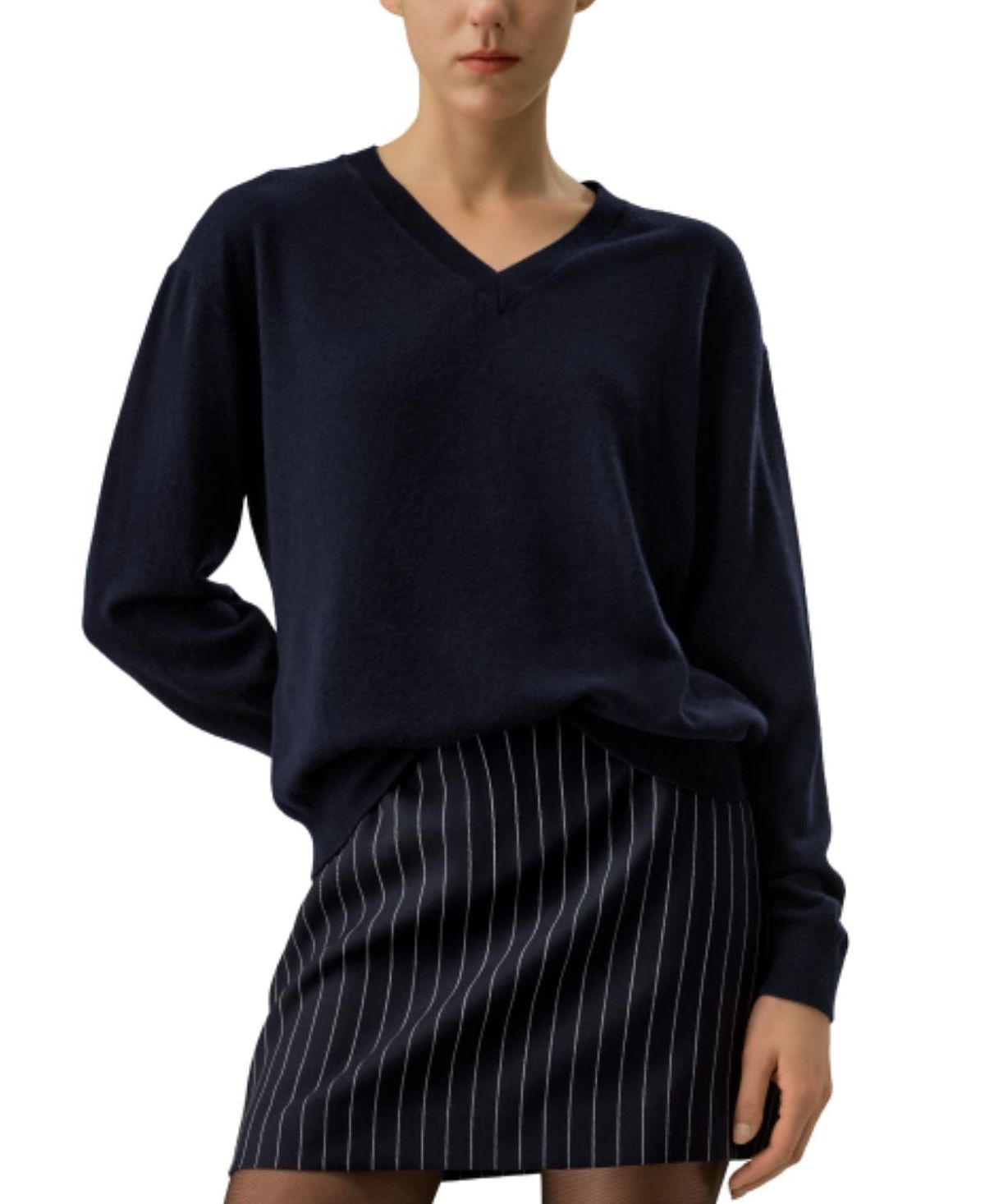 Lilysilk V-Neck Baby Cashmere Sweater