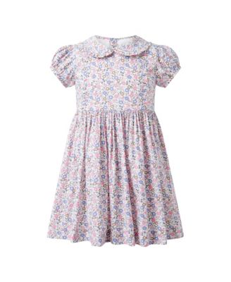 Girls' Floral Frill Front Dress - Little Kid, Big Kid