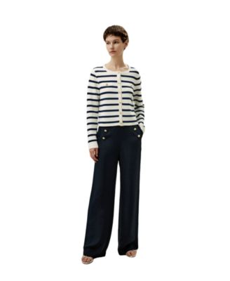 Gariana Striped Wool Cardigan