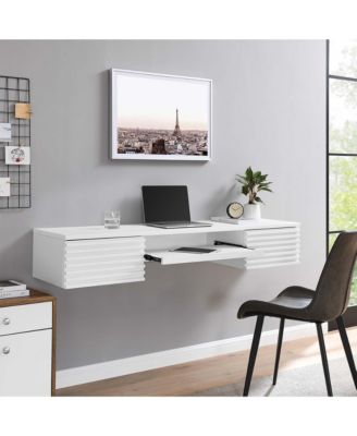 Render Wall Mount Wood Office Desk