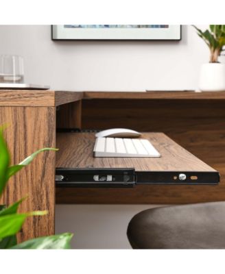 Venture L-Shaped Wood Office Desk