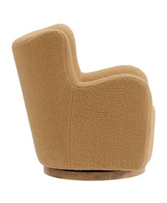 Montrose Wingback Sherpa Swivel Accent Chair
