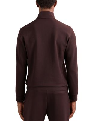 Hale Interlock Leather Placket Half Zip