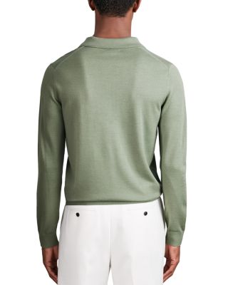 Trafford Merino Wool Long Sleeve Polo Shirt