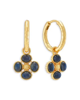 Capucine De Wulf Berry Clover Mother of Pearl Hoop Earrings