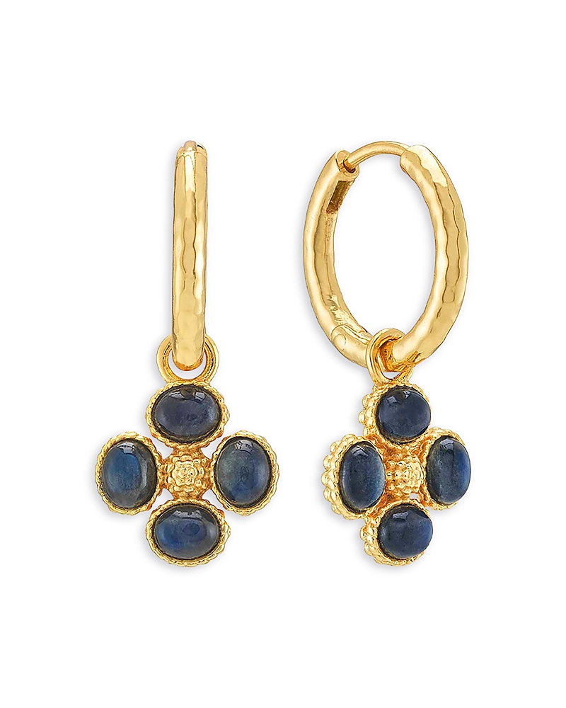 Capucine De Wulf Berry Clover Mother of Pearl Hoop Earrings