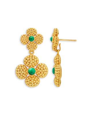 Malachite Berry Clover Convertible Duo Earrings