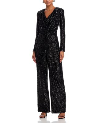 Long Sleeve Sequin Jumpsuit 