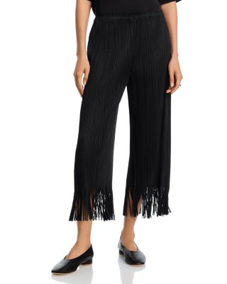 PLEATS PLEASE フリンジパンツ PLEATS PLEASE ISSEY MIYAKE Fringe Trim Wave Pants