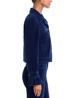 Velvet Denim Deryn Jacket & Shailen High Rise Velvet Denim Jeans in Annecy