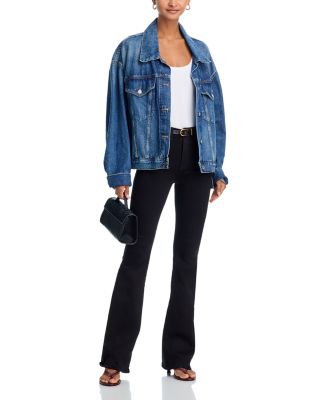 Never Fade High Rise Flare Jeans in Black001