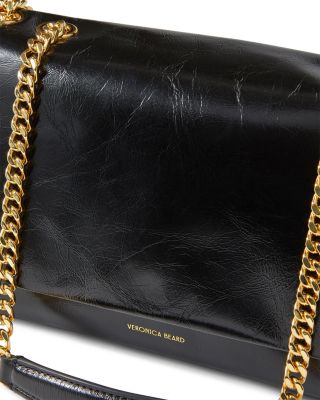 Small Crinkle Leather Wedge Bag