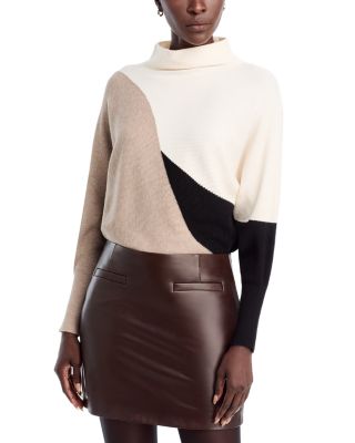 Color Blocked Dolman Sleeve Sweater