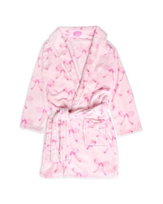 Girls' Bow Printed Bath Robe - Big Kid