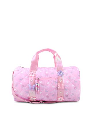 Girls' Bow Quilted Large Duffel Bag