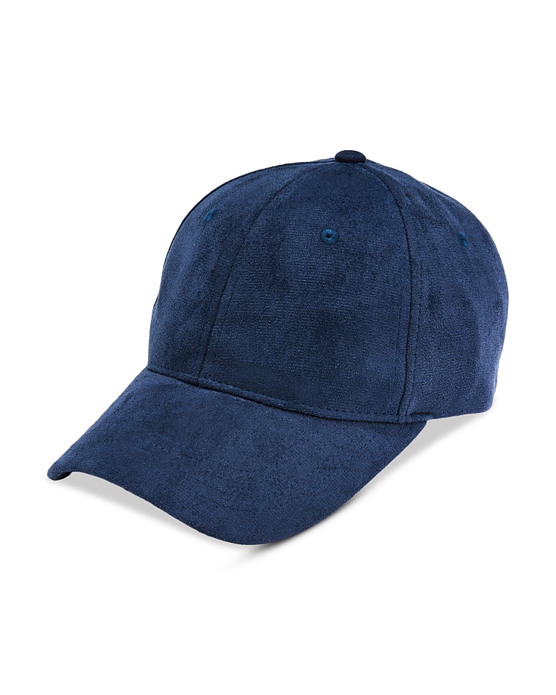 Aqua Faux Suede Baseball Cap