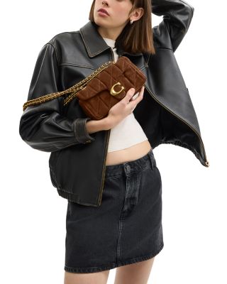 Tabby Suede Quilted Shoulder Bag 20