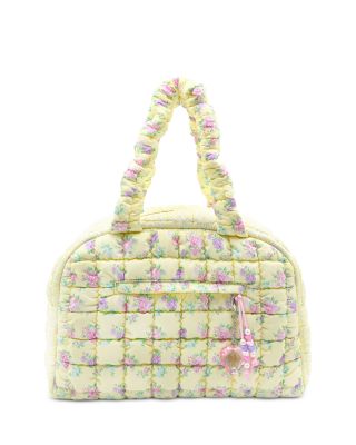 Girls' Floral Print Scrunch Medium Duffel Bag