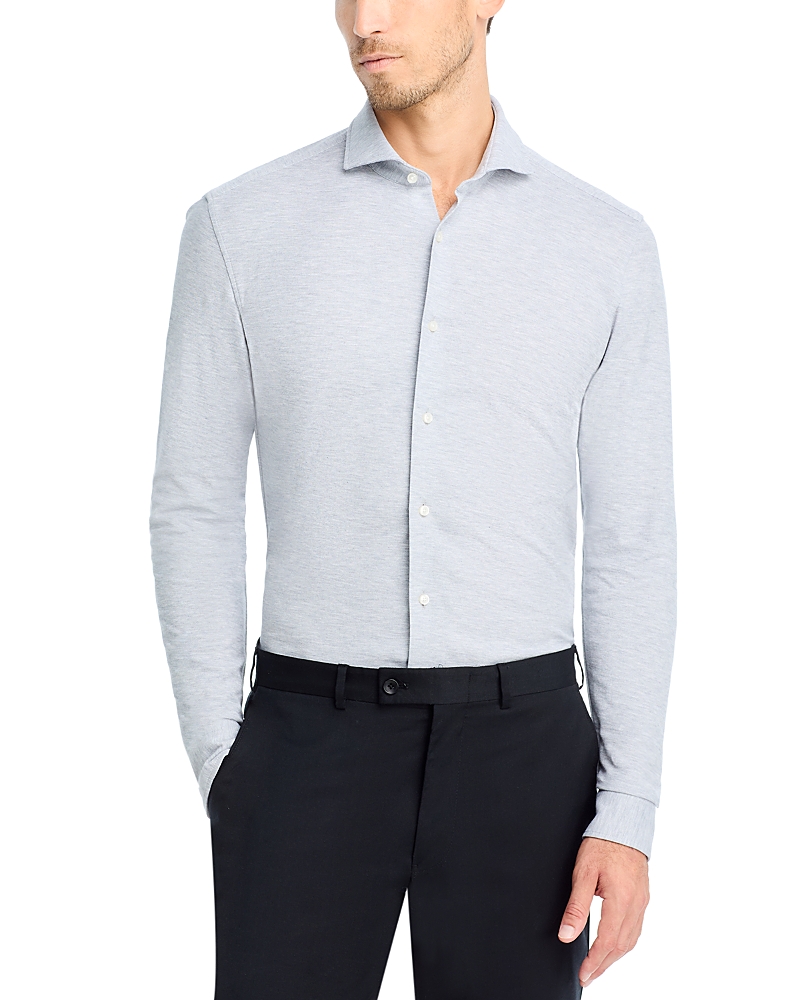 Boss Hank Slim Fit Button-Front Performance Shirt