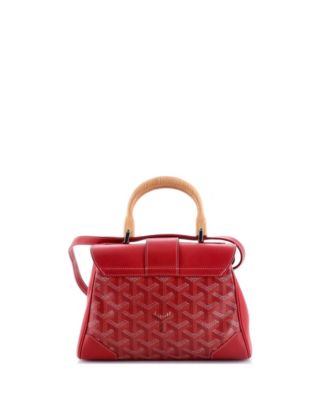  Mini Saigon Top Handle Bag Coated Canvas with Leather