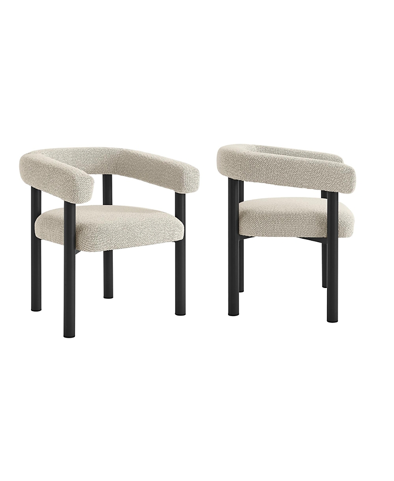 Modway Nautica Outdoor Patio Aluminum Dining Armchairs Set of 2