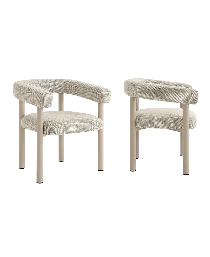Modway Nautica Outdoor Patio Aluminum Dining Armchairs Set of 2
