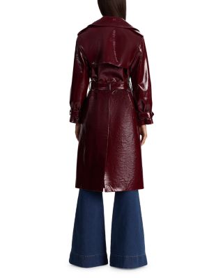 Nevada Faux Leather Trench Coat