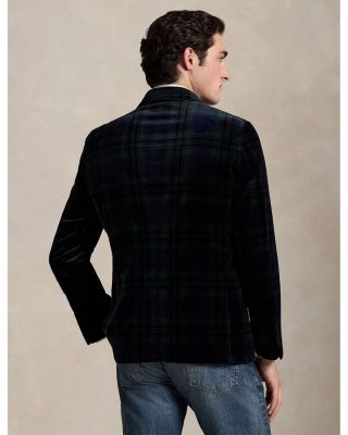 Polo Tailored Plaid Velvet Jacket